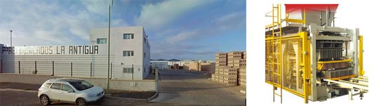 Prefabricados la Antigua S.L. - Fachada y maquinaria